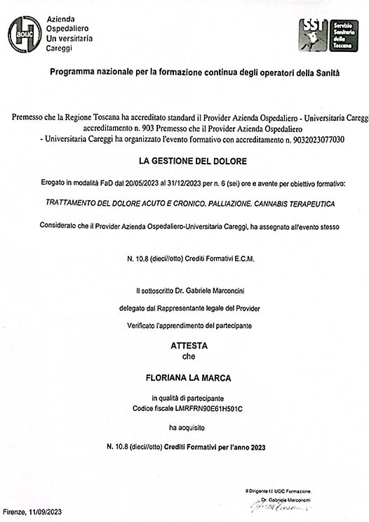 La gestione del dolore
